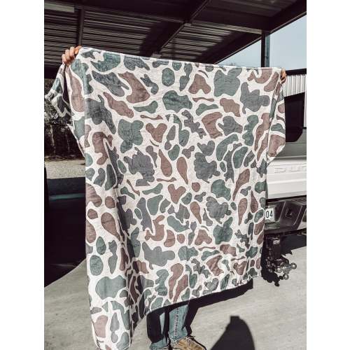 Old School Camo Blanket in Gray