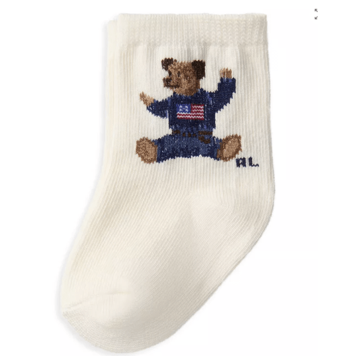 Polo Boys' Sitting Bear Socks - Baby