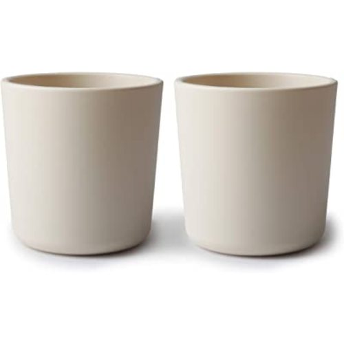 mushie Dinnerware Cups For Kids | Made in Denmark, Set of 2 (Ivory)