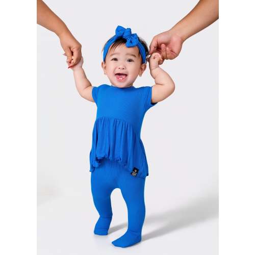 Reversible Opening Ready Set Romper® Twirl in Ribbed Sapphire