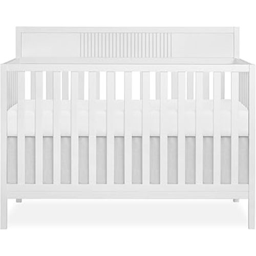 Dream On Me Ivy 5-in-1 Convertible Crib, JPMA Certified, Converts from a Baby Crib to a Toddler Bed, Daybed, and Full-Size Bed, Painted with Water-Based, Non-Toxic Paint, White