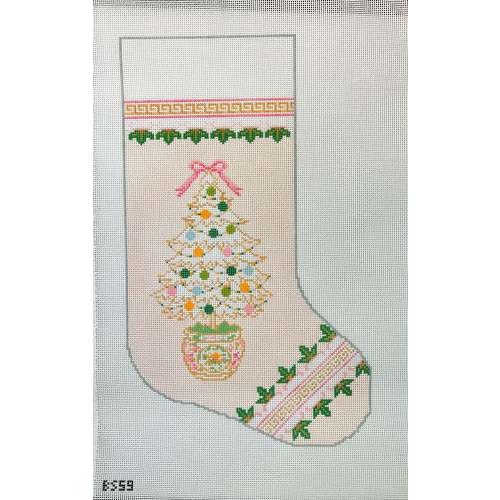 Rose Medallion Stocking Canvas