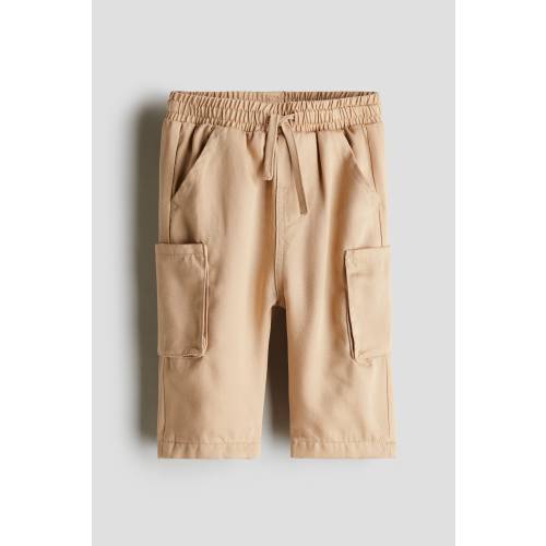 JERSEY-LINED TWILL JOGGERS