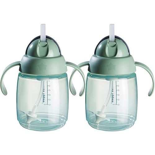 Tommee Tippee Green Superstar Weighted Straw Sippy Cup for Babies, 6 months+, 10fl oz