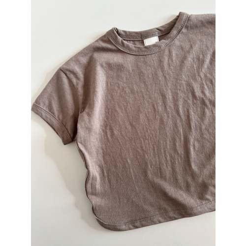 Baby/Toddler S25 Crewneck Short Sleeve Curved Hem Basic Top (4m-6y) - 4 Colors | AT NOON STORE