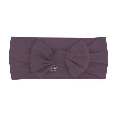 Knotted Bow Headband in Currant
