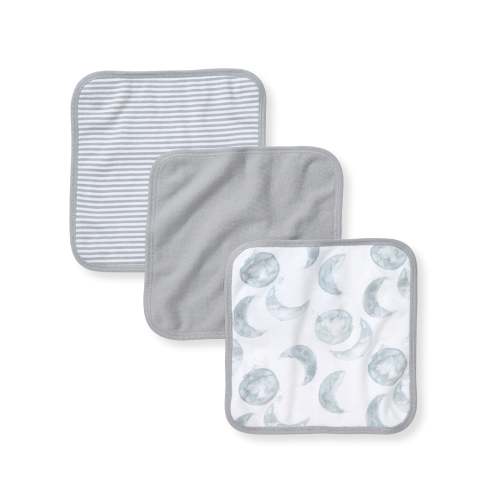 Hello Moon Organic Cotton Knit Terry Washcloths 3 Pack