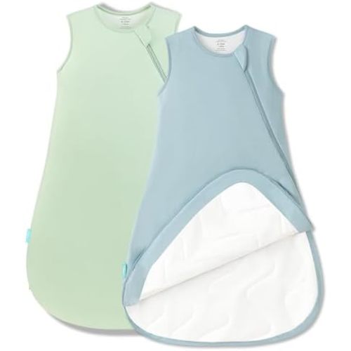 Supersoft Sleep Sack 1.0 TOG, Premium Bamboo Viscose Baby Sleeping Bag 2-Way Zipper Sleep Sack Baby Wearable Blanket