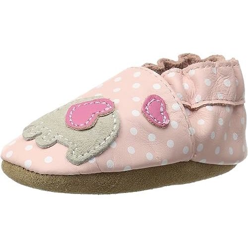 Robeez Baby Girls and Unisex Soft Soles Slip-Resistant Crib Shoes Slippers for Infant and Toddler, 0-24 Months
