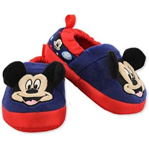 Mickey Mouse Toddler Boy's Plush A-Line Slippers with 3D Ears