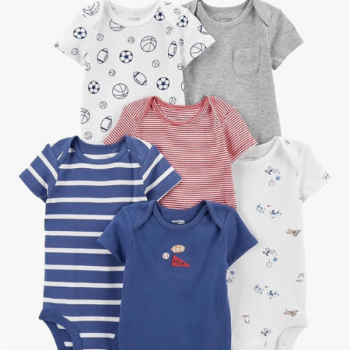 Simple Joys by Carter's Baby Boys' 6-Pack Short-Sleeve Bodysuit