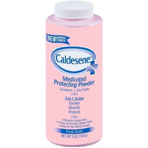 Caldesene Medicated Protecting Powder with Zinc Oxide & Cornstarch-Talc Free, 5 Ounce (4 Pack)