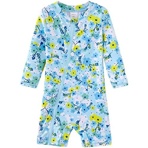 UMELOK Baby Girls' One Piece Swimsuit Full Zip UPF 50+ Sun Protection Swimwear Rash Guard Swim Suit