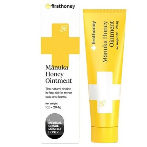 First Honey Wound Healing Ointment (1 oz) 100% Active Leptospermum | Fast Relief & Skin Repair | Manuka Honey from New Zealand | Scar Gel