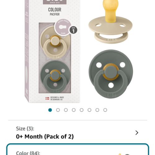 Amazon.com: BIBS pacifier Vanilla and Pine