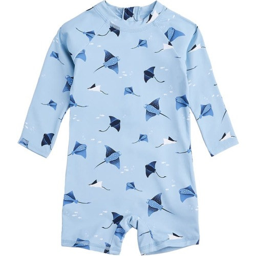Baby Stingray Long Sleeve One-Piece Rashguard Swimsuit, 18-24M, Blue Light