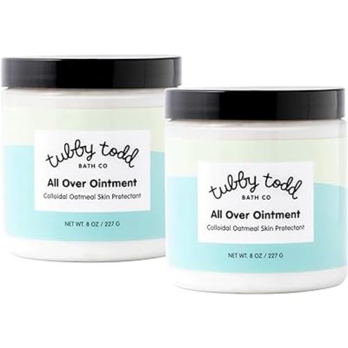 Tubby Todd All Over Ointment for Babies, Multi-Purpose Baby Eczema Cream for Sensitive Skin, Dry Skin, Rash, Irritation - 2 Pack Bundle - Full Size Fragrance-Free