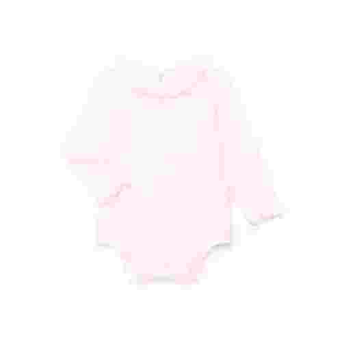 Garanimals Baby Girls Lettuce Edge Bodysuit with Long Sleeves, Sizes 0-24 Months