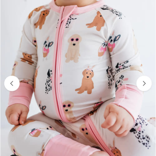 Pink Easter Pups Zipper Romper – In my Jammers