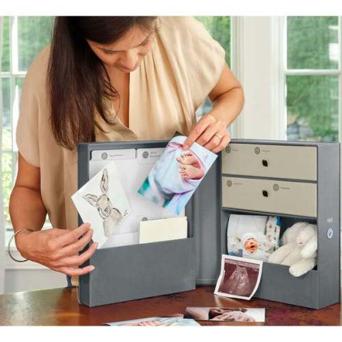 Vault Baby Keepsake Box, Slate - Savor | Maisonette