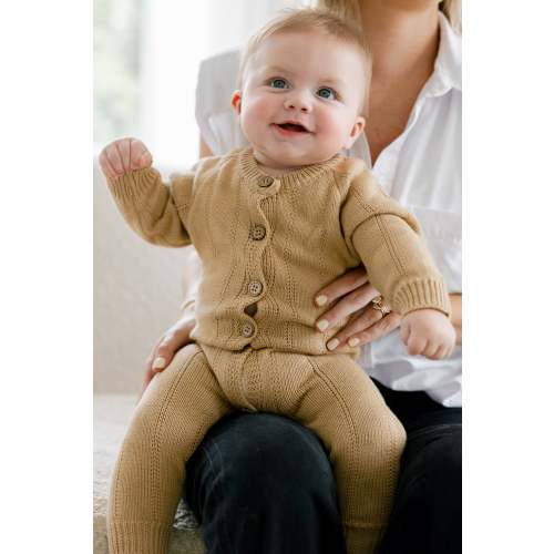 NB: Camden Knit Romper in Beige