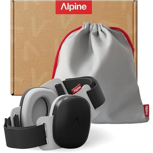 Alpine Muffy Baby - New & Improved Baby Ear Muffs Noise Protection for Babies and Toddlers - CE & ANSI Certified - Safe and Soothing Hearing Protection - Age 3-48 months - Approved by Babies - Black
