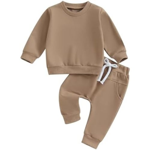 Tiaham Baby Boy Clothes Girl Outfits Fashion Sweatshirt Sweat Pant Kids Toddler Tops Pant Sets