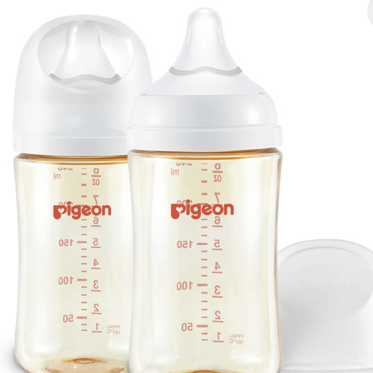PPSU Wide Neck Baby Bottle 2 Packs, 8.1 Oz (3+ months)