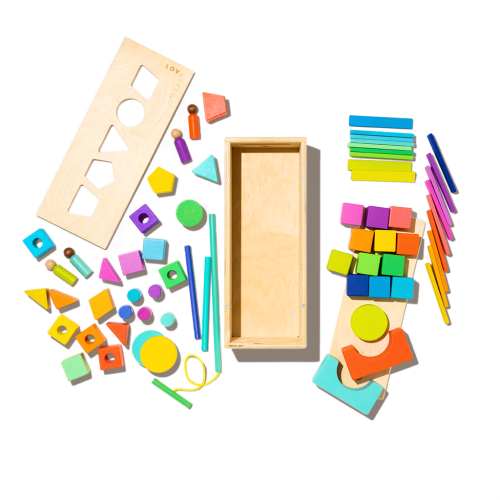 Wooden Block Set | 70-Piece Block Set for Toddlers & Kids | Lovevery