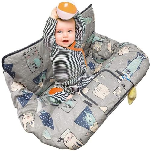 Shopping Cart Cover for Baby Cotton High Chair Cover, Machine Washable for Infant, Toddler, Boy or Girl (Cute)