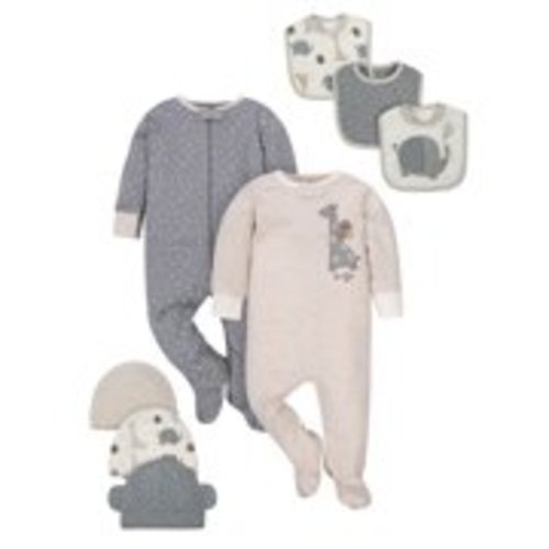 Wonder Nation Sleep 'N Play, Cap, and Bib Set, 8pc (Baby Boys or Baby Girls, Unisex)