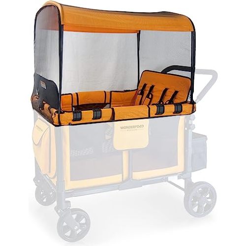 WONDERFOLD Mosquito Net for Stroller Wagon Featuring Easy Access Zippered Entrance with Quick and Easy Install and Protection from All Types of Insects (Fits Only W4 Elite/Luxe)