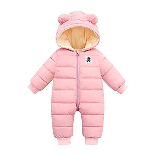 LAVIQK Newborn Snowsuit Baby's Romper Jumpsuit Winter Coats Warm Down Coat Cute Padded Windproof Onesie for infant girls boys