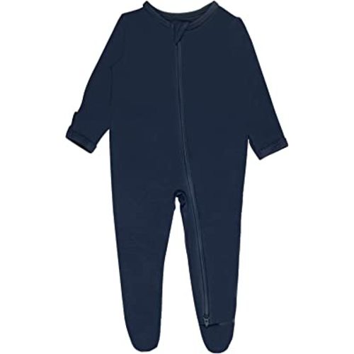 Bamboo Baby Footed Pajamas with Mitten Cuffs , Soft Long Sleeve Romper 0-12 Months
