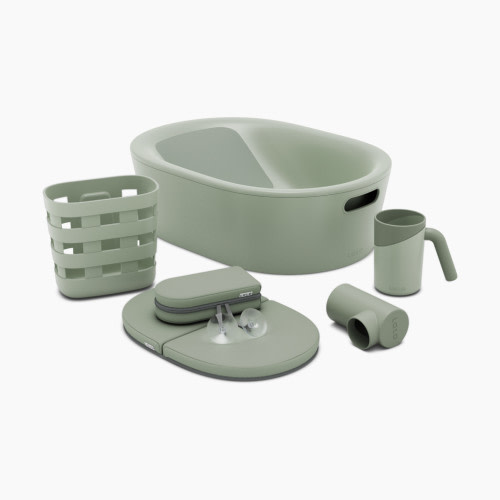 Lalo Bathtime Full Kit - Tub & Accessories - Sage
