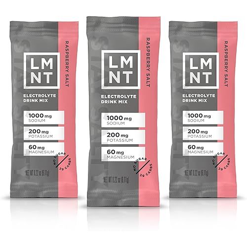 LMNT Zero Sugar Electrolytes - Raspberry Salt | Drink Mix | 30-Count