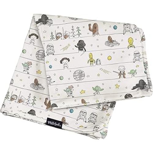 Milk Snob Star Wars Baby Blanket, Precious Padawans - Super Soft, Weighted, Dual Layer - Newborn Swaddle, Security Blanket, Nursery Room Toddler Bed Essentials, Premium Rayon Blend, 35x35