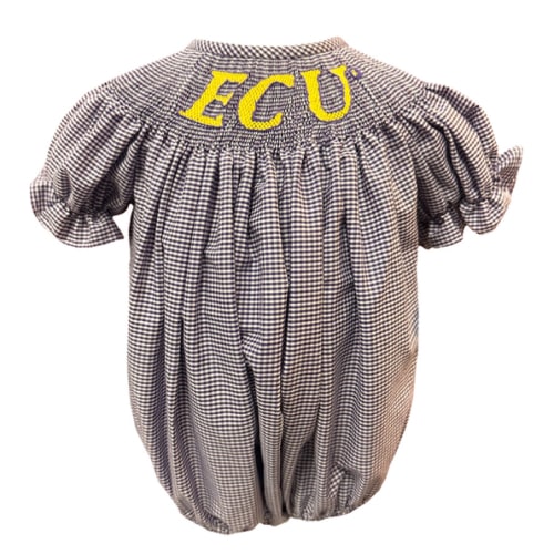 Purple and White Infant Gingham Bubble Smock - University Book Exchange - 18M