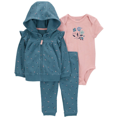 Baby 3-Piece Floral Little Jacket Set