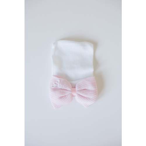 Hand Stitched Newborn Bow Hat