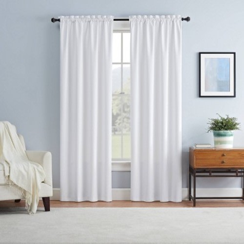 1pc Blackout Braxton Thermaback Window Curtain Panel - Eclipse, Color: White, Size: 42"W x 84"L