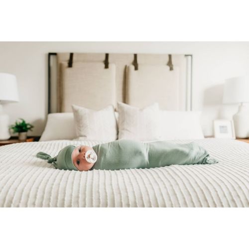 Copper Pearl Knit Swaddle Blanket - River