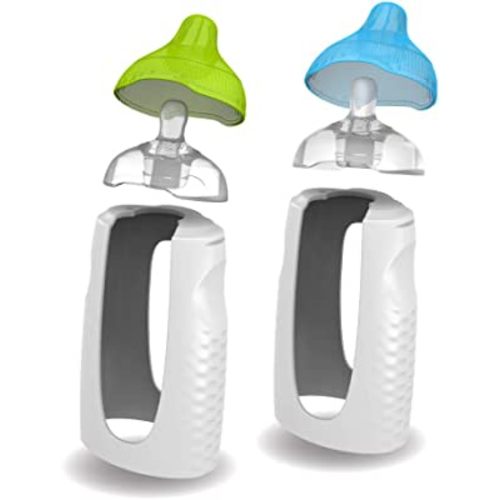Kiinde Twist Squeeze Natural Baby Breast Milk Feeding Bottle with Nipples and Case (2 Pack)