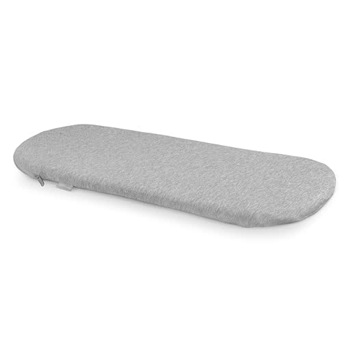 UPPAbaby Bassinet Mattress Cover/Extra Cover for Bassinets 2018-Later/Ultra Soft and Comfortable/Machine Washable/Light Grey