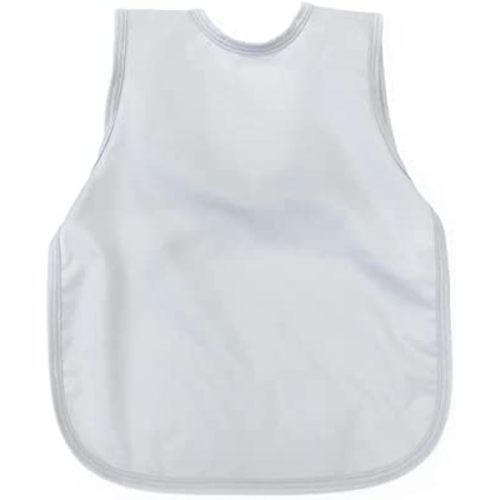 BapronBaby Minimalist Light Grey Bapron - No Neck Tie Safer Bib for Baby & Toddler - Soft Waterproof Stain Resistant - Machine Washable - Sz Baby/Toddler 6m-3T