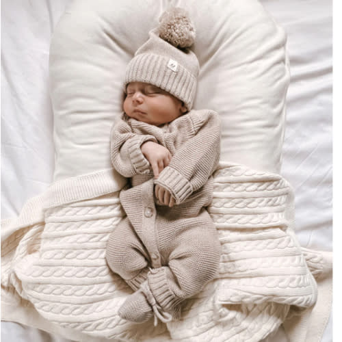 Luna + Luca Classic Purl Knit Jumpsuit - Heather Beige