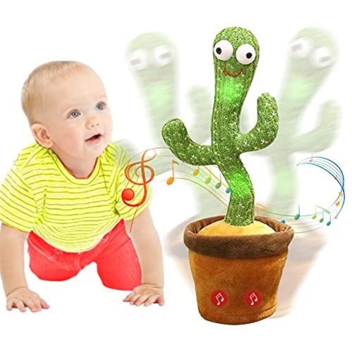 Emoin Dancing Cactus,Talking Cactus Toy,Sunny The Cactus Repeats What You Say,Electronic Dancing Cactus Toy with Lighting,Singing Cactus Recording and Repeat Your Words,Cactus Mimicking Toy for Kids