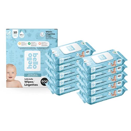 Hello Bello Baby Wipes 600 count - 600 Count (Pack of 1)