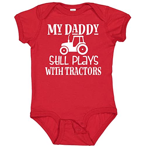 inktastic Farmer My Daddy Still Plays with Tractors Baby Bodysuit