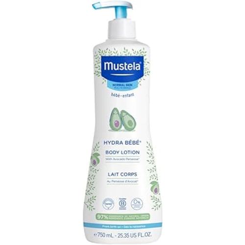 Mustela Hydra Bebe Body Lotion - Daily Moisturizing Baby Lotion with Natural Avocado, Jojoba & Sunflower Oil – Various Sizes